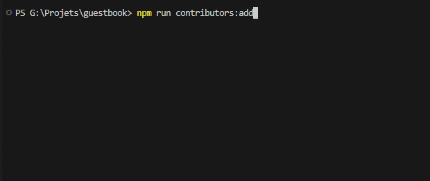 Adding contributor with CLI on a terminal