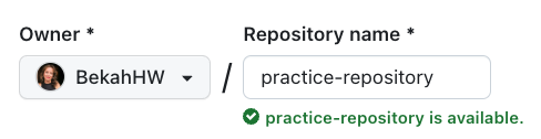 Create new repository on GitHub